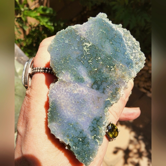 Beautiful Large Multi-hued Grape Agate Wave Shaped Freeform - Picture 8 of 14